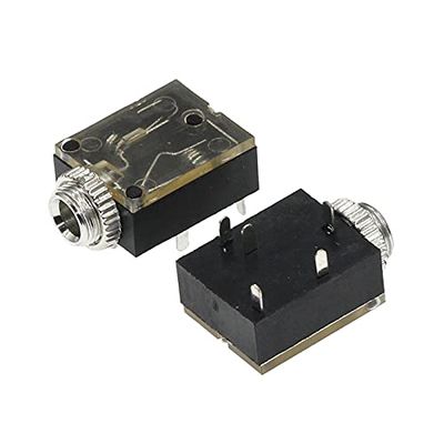 100pcs 5Pin 3.5mm Stereo Audio Jack Socket PCB Panel Mount for Headphone with Nut PJ-324M