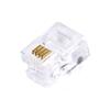 100pcs/Lot RJ11 Connector 4 Pin 6P4C Modular Phone Telephone Crystal Plug Both Solid and Stranded Wire Connectors view 4