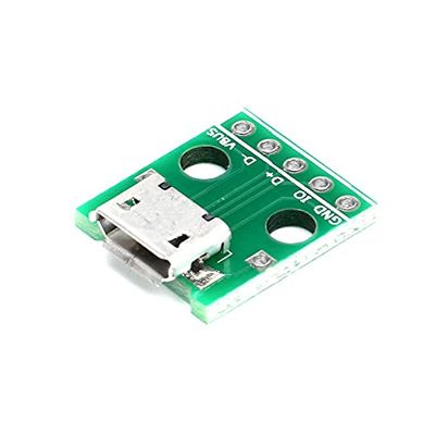 100pcs/lot Mini Micro USB to DIP 2.54mm Adapter 5pin Female Connector Module Board Panel Female 5-Pin Pinboard B Type PCB