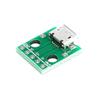 100pcs/lot Mini Micro USB to DIP 2.54mm Adapter 5pin Female Connector Module Board Panel Female 5-Pin Pinboard B Type PCB view 2