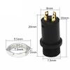 100PCS 3.5mm 4 Channel Female Headphone Stereo Jack Panel Mount Connector Audio Video Vertical Socket Gold Plated view 3