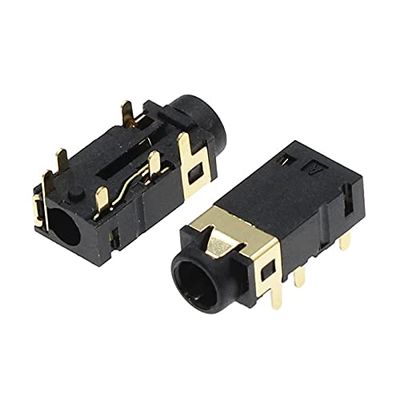 1000Pcs 3.5Mm Dip Headphone Socket Audio Socket Pj-342 Surface Mounted 6 Feet Double Track Gold Plated PJ342