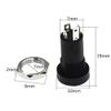 100PCS 3.5mm Audio Socket 4 Pole Black Panel Mount Gold Plated with Nuts Headphone Socket PJ-392A 3.5 mm Headphone Female view 3