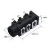 1000PCS PJ-313D PJ313 SMD 6Pin SMT 3.5mm Female Audio Connector Stereo Black and Green Headphone Jack view 3