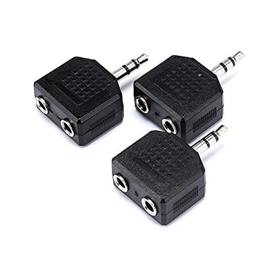 10PCS/Lot 2 Way 3.5mm Stereo Audio Headphone Jack 3.5 Audio Female Splitter Adapter Audio Earbuds Headset Hub Adapt