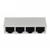 100Pcs 14 4 Ports Shielding RJ45 8P8C Female Jack Connector Without LED PCB Mount Network Internet Modular view 2