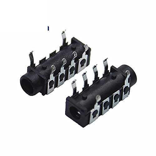 100Pcs 3.5mm 6Pin Stereo Headphone Audio Jack Earphone Socket Audio Socket PJ313 The 4 Section of The 6 pin
