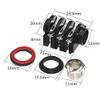 100pcs 1/4" 6.35 mm Stereo Audio Socket Jack Connector 6.5 mm PCB Solder Right Angle Tip Ring Sleeve TRS view 3