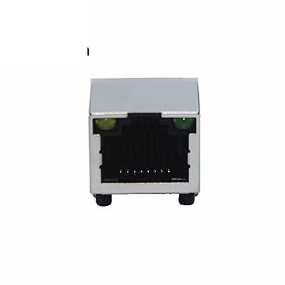 100Pcs RJ45 Network Ethernet Female Socket with Light Right Angle 56 8P8C Female Jack Connector