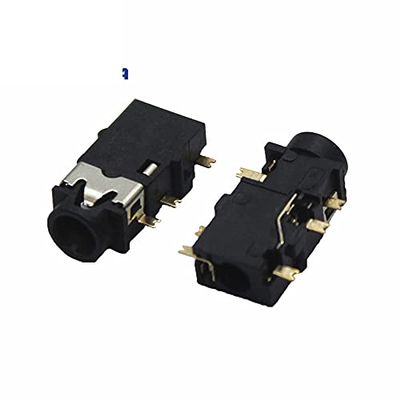1000Pcs 311 4.5 PJ-342 3.5mm 3+3pins Gold Plated Stereo Headphone Connector Adapter Power Plug Audio Video Jack Socket Plug