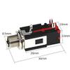 100pcs PJ-602B Right Angle Audio Connector Thread Lock Panel Mount 1/4" 6.35 Mm Stereo Phone Jack Headphone Socket view 4