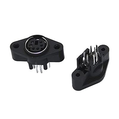 1000PCS/Lot MDC/S Terminal Socket DIN Jack Connector Mini PS2 6Pin 6P with Fixed Hole Mouse Keyboard
