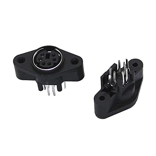 1000PCS/Lot MDC/S Terminal Socket DIN Jack Connector Mini PS2 6Pin 6P with Fixed Hole Mouse Keyboard