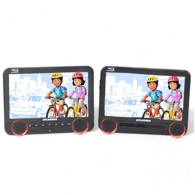 Sylvania 10.1" Dual Screen 720p Portable Blu-ray DVD CD player with HDMI out (1080p), SD Card slot, USB, Perfect Entertainment for Car use, Long Road Trips or on Vacation - SDVD1087 (Renewed)