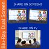 Sylvania 10.1" Dual Screen 720p Portable Blu-ray DVD CD player with HDMI out (1080p), SD Card slot, USB, Perfect Entertainment for Car use, Long Road Trips or on Vacation - SDVD1087 (Renewed) view 3