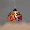 Handmade Chandelier Lamps 8-" Tiffany Style Stained Rose Glass Pendant Light for Study corridors Balcony view 2