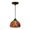 Handmade Chandelier Lamps 8-" Tiffany Style Stained Rose Glass Pendant Light for Study corridors Balcony view 4
