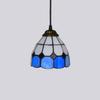 Handmade Chandelier Lamps 6" Tiffany Style Small Pnedent lamp Blue and White Glass Pendant Light Ceiling Hanging Lamp Fixture Shade, for Dining Room Kitchen Island Bedroom E26/E27 view 2