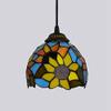 Handmade Chandelier Lamps 6" Tiffany Style Small Pnedent lamp Bicolor Sunflower Glass Pendant Light Ceiling Hanging Lamp Fixture Shade, for Dining Room Kitchen Island Bedroom, E26/E27 view 2