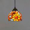 Handmade Chandelier Lamps 6" Tiffany Style Small Pnedent lamp Bicolor Sunflower Glass Pendant Light Ceiling Hanging Lamp Fixture Shade, for Dining Room Kitchen Island Bedroom, E26/E27 view 3