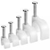 Bates Cable Clips with Steel Nails - White, 360 pcs, 4mm-10mm, Universal Cable Clips view 1