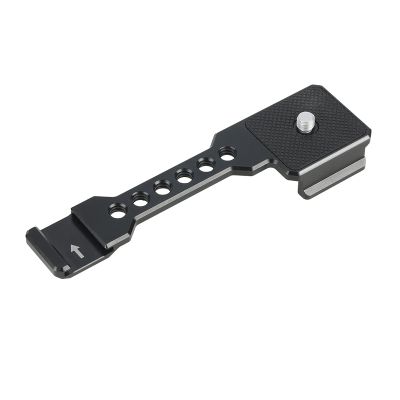 NICEYRIG Cold Shoe Mount Extension Bracket with Quick Release Plate for Arca-Standard Dovetail, DSLR Camera and Tripod Adapter Shoe Mount Cheese Bar for Microphone Flash LED Light - 433