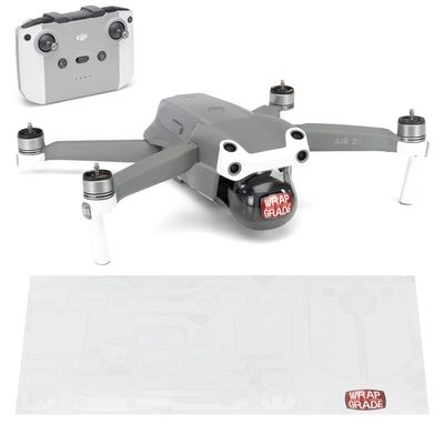 Wrapgrade Skin Compatible with DJI Air 2S | Accent Color A (Racing White)