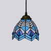 Handmade Chandelier Lamps 6-" Tiffany Style Small Pnedent lamp Blue Phoenix Beads Glass Pendant Light Ceiling Hanging Lamp Fixture Shade, for Dining Room Kitchen Island Bedroom, E26/E27 view 2