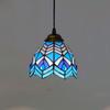 Handmade Chandelier Lamps 6-" Tiffany Style Small Pnedent lamp Blue Phoenix Beads Glass Pendant Light Ceiling Hanging Lamp Fixture Shade, for Dining Room Kitchen Island Bedroom, E26/E27 view 4