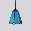 Handmade Chandelier Lamps 6" Tiffany Style Small Pnedent lamp Sea Blue Glass Pendant Light Ceiling Hanging Lamp Fixture Shade for Dining Room Kitchen Island Bedroom, E26/E27 view 3