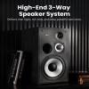 Edifier R2850DB Powered Bluetooth Bookshelf Speakers, Active Near-Field Studio Monitors, 150W RMS 3-Way Sound Monitor Speaker with Subwoofer Line Out, Black (Pair) view 2