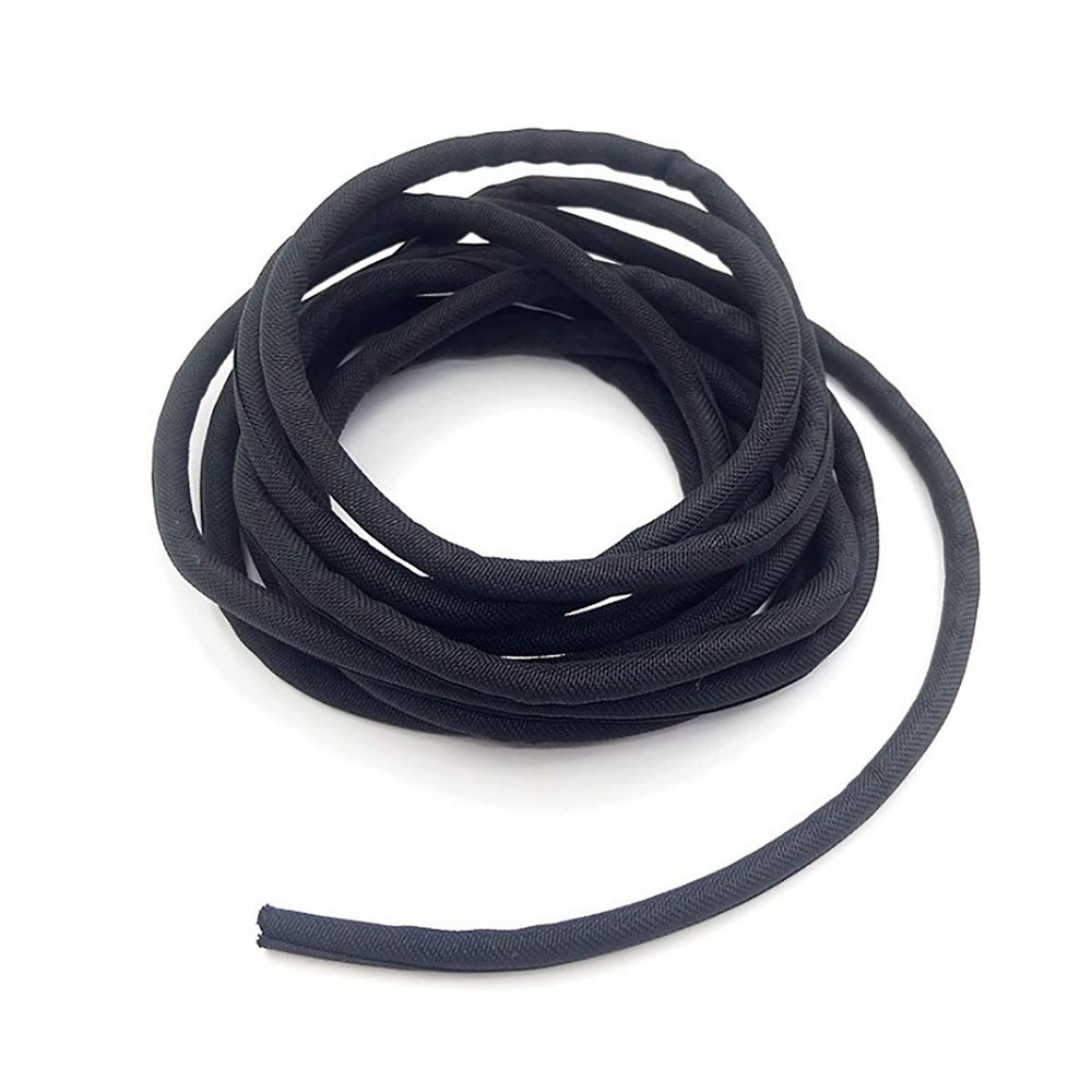 Queenbox Black 10ft 19mm Braided Cable Sleeve, Wrap Wire Organizer Holder Cord Hider Protector,Desktop Charging Cable Power Cord Management for Home Office car