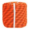 YUZENET Braided Polyester Arborist Rope (3/8 inch X 100 feet) High Strength Bull Rope for Tree Work Truck Securing Camping Swing, Orange/Black view 1
