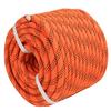 YUZENET Braided Polyester Arborist Rope (3/8 inch X 100 feet) High Strength Bull Rope for Tree Work Truck Securing Camping Swing, Orange/Black view 2