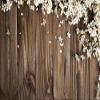 DORCEV 12x8ft Wood Wall Photography Backdrop Flowers Baby Shower Birthday Party Background Baby Shower Kids Adult Lover Pets Photo Studio Props Room Wallpepar view 1