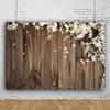 DORCEV 12x8ft Wood Wall Photography Backdrop Flowers Baby Shower Birthday Party Background Baby Shower Kids Adult Lover Pets Photo Studio Props Room Wallpepar view 2