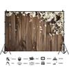 DORCEV 12x8ft Wood Wall Photography Backdrop Flowers Baby Shower Birthday Party Background Baby Shower Kids Adult Lover Pets Photo Studio Props Room Wallpepar view 3