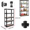 Storage Garage Standing Shelving Unit Utility Racks Shelves Heavy Duty Garage Shelves 5 Tier 180cm x90cm x 40cm 175KG Per Shelf for Warehouse Shed Home Kitchen Office Black view 2