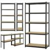 Storage Garage Standing Shelving Unit Utility Racks Shelves Heavy Duty Garage Shelves 5 Tier 180cm x90cm x 40cm 175KG Per Shelf for Warehouse Shed Home Kitchen Office Black view 4