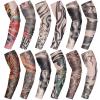 Geyoga 12 Pcs Tattoo Sleeves Fake Arm Sleeves Cover Realistic Soft Elasticity UV Protection for Men Women Working(One Size) view 1