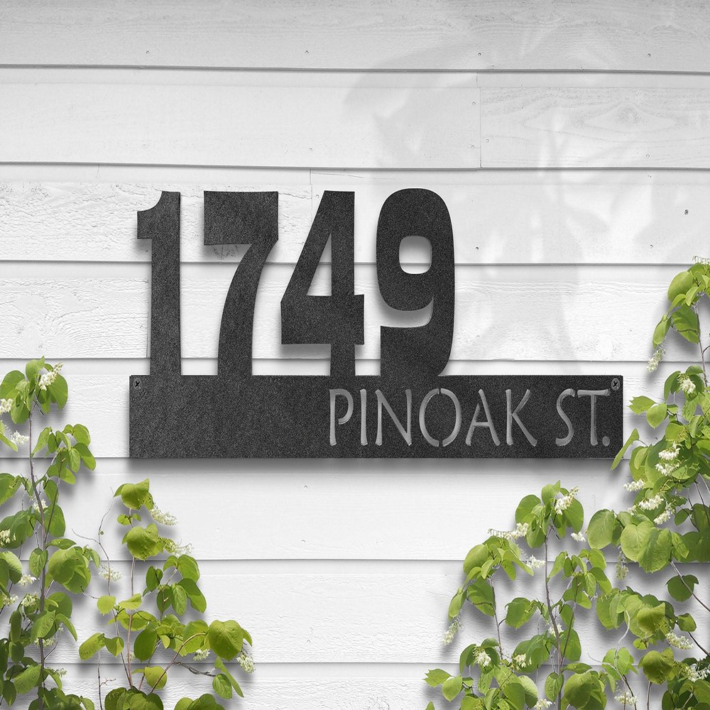 Boyce22Par Metal Address Sign, Custom House Numbers Last Name Welcome Front Porch Metal Sign Wall Art