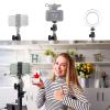 Obeamiu 2 Pack C Clamp Desk Mount Light Stand with 1/4" Ball Head and Hot Shoe Mount Adapter, 21-45 Inch Adjustable Tabletop Bracket Stand for DSLR Camera, Ring Light, Video Monitor, Microphone Webcam view 4