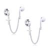 NILSTOREY Earrings forEarbuds Holder Clips, 1 Pair Clip-On Anti Lost Earring Strap for Earbuds (non piercing), Wireless Earhooks Earphone Holder (Croos Style) view 1