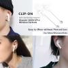 NILSTOREY Earrings forEarbuds Holder Clips, 1 Pair Clip-On Anti Lost Earring Strap for Earbuds (non piercing), Wireless Earhooks Earphone Holder (Croos Style) view 2
