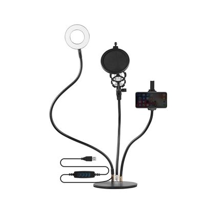 Volkano VK6502BK / VK-6502-BK/VK-6502-BK Home Vlogging Kit with Microphone Holder