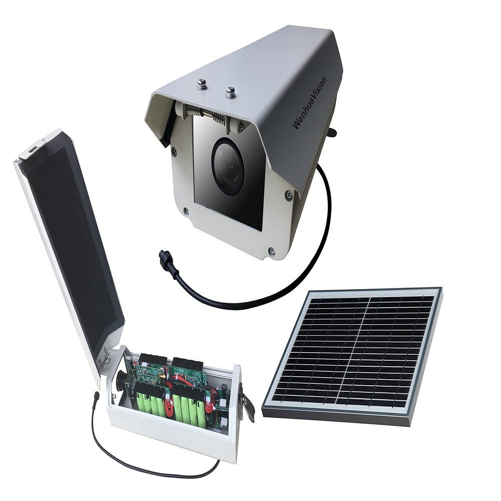WenhuaVision Industrial 5.0MP Solar 4G Long Term Construction Time Lapse Camera Outdoor, Best time Lapse Camera for Plants, Parking Remote Monitoring. Super Star Night Vision WH_5M0FGSN_BSS16