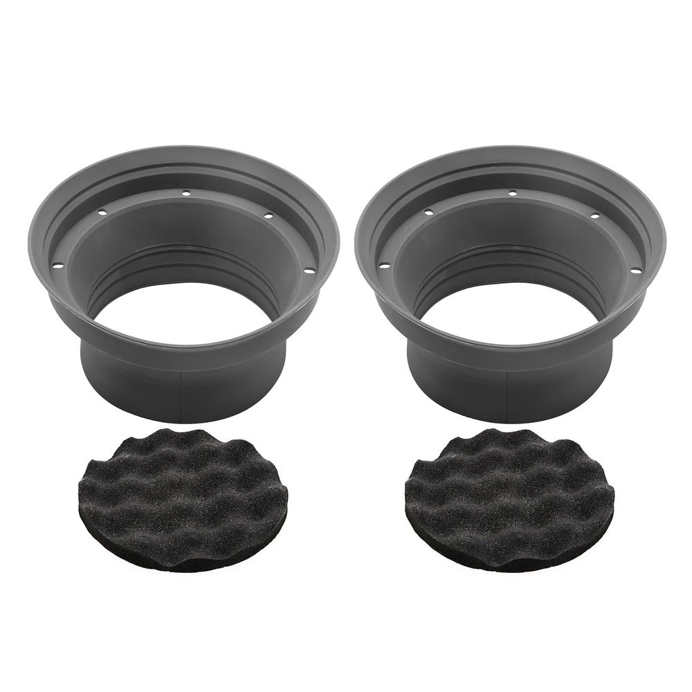 RECOIL SPB65 Foldable Silicone 6.5 Car Speaker Baffle Kits with Egg Crate Foam for Sound Quality Improvement and Speaker Protection Pair