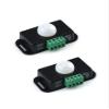 QWORK Motion Sensor LED Switch (2 Pack), 12-24V, 6A, Adjustable Delay Time, 5-8M Induction Distance, 60 Field of View, for LED Strip Lighting, Wall Mount, 3" view 1