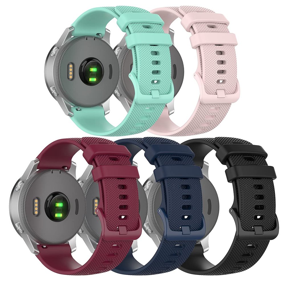 5Pack Bands Compatible with Garmin Venu 3S 18mm Strap Quick Release Waterproof Soft Silicone Wristband for Venu 3S Smartwatch