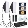 MOUNTDOG Softbox Lighting Kit, 2x19.7"x27.5" Photography Continuous Lighting System with 2pcs 85W 5700K E27 Socket LED Bulbs and Remote for Portrait Product Fashion Photography view 1
